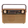 Brown wooden vintage radio, old-fashioned Bluetooth speaker, electronic tube sound effect, home decoration item Item Picture